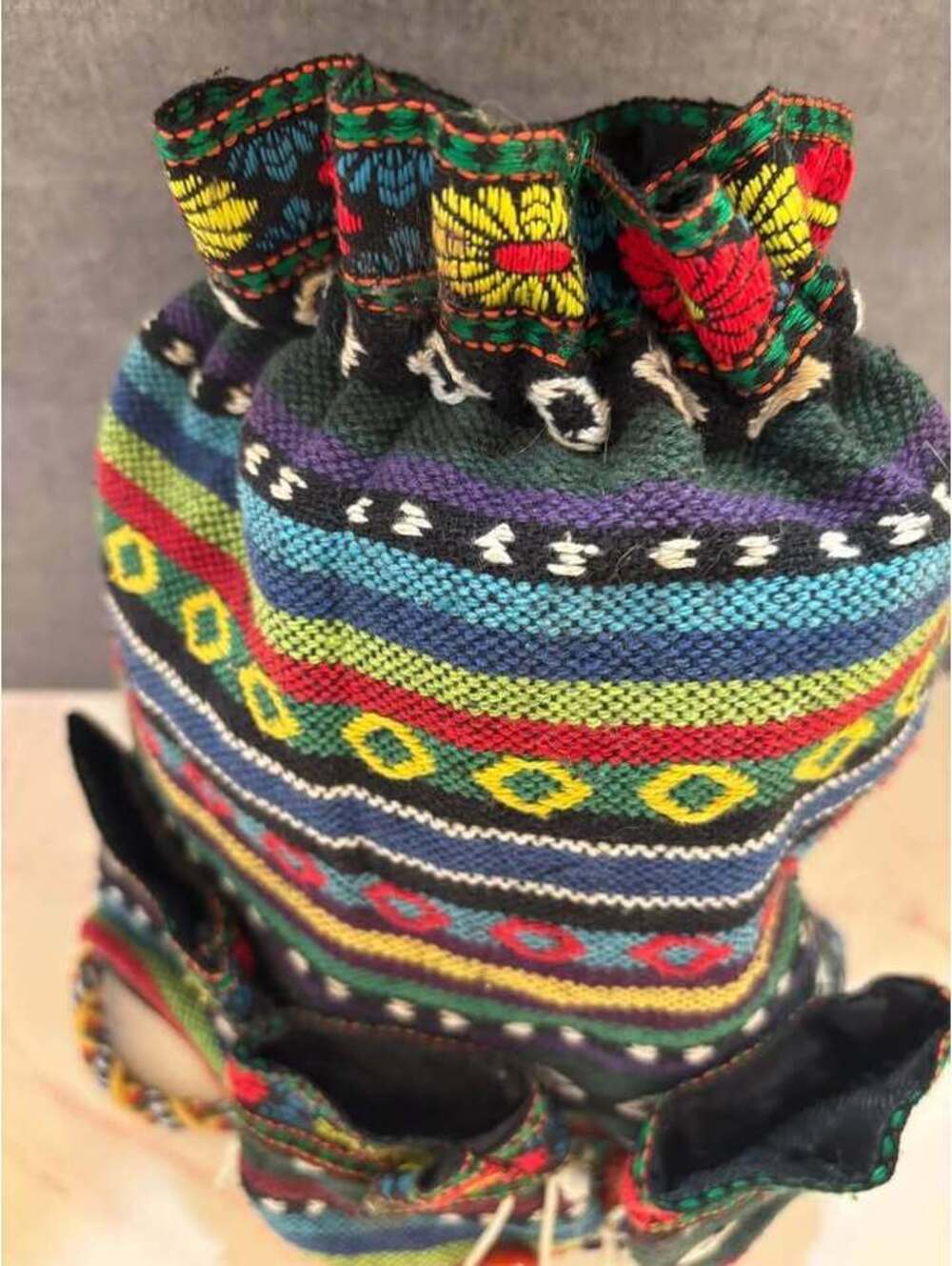 Knitted drawstring backpack - Picture 2 of 6